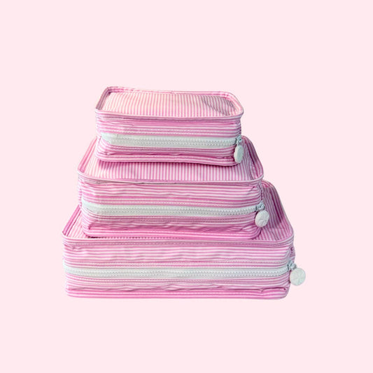 Pink Preppy Stripe ~WIPEABLE~ bag