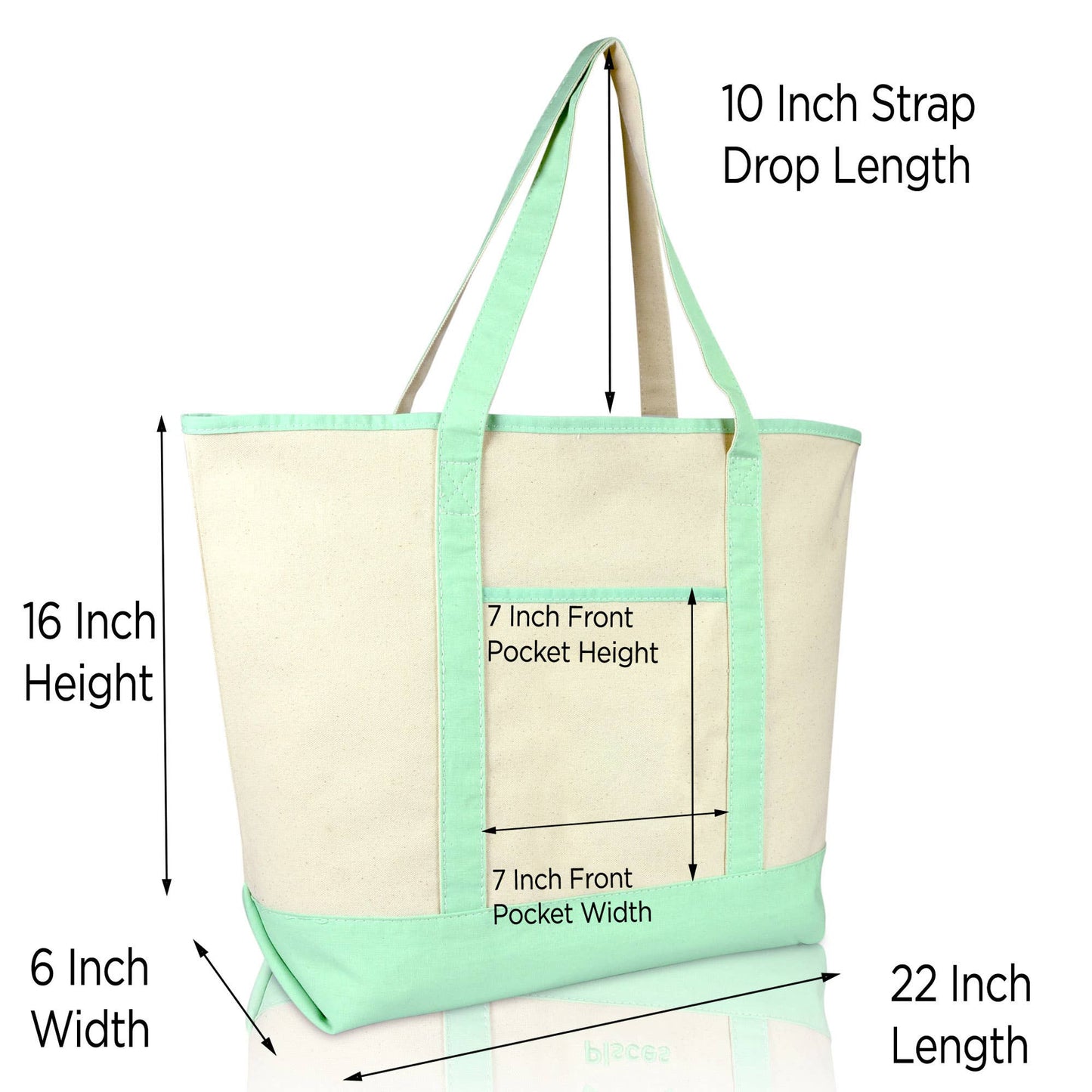 Open Top Heavy Duty Deluxe Tote Bag