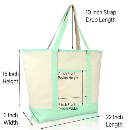 Open Top Heavy Duty Deluxe Tote Bag